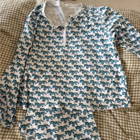 Roller Rabbit White and Blue Horse Pajamas - Picture 1 of 2